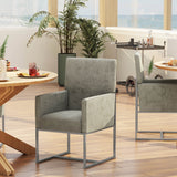 Element Dining Armchair in Steel (set of 2) by Manhattan Comfort at Eve Furniture