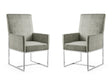 Element Dining Armchair in Steel (set of 2) by Manhattan Comfort at Eve Furniture