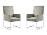 Element Dining Armchair in Steel (set of 2) by Manhattan Comfort at Eve Furniture
