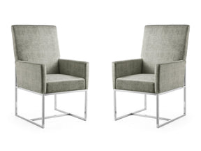 Element Dining Armchair in Steel (set of 2) by Manhattan Comfort at Eve Furniture