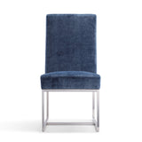 Element Velvet Dining Chair in Blue by Manhattan Comfort at Eve Furniture