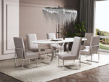 Element Velvet Dining Chair in Champagne by Manhattan Comfort at Eve Furniture