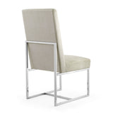 Element Velvet Dining Chair in Champagne by Manhattan Comfort at Eve Furniture