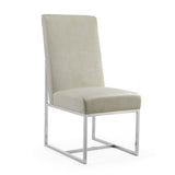 Element Velvet Dining Chair in Champagne (set of 2) by Manhattan Comfort at Eve Furniture