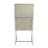 Element Velvet Dining Chair in Champagne (set of 2) by Manhattan Comfort at Eve Furniture