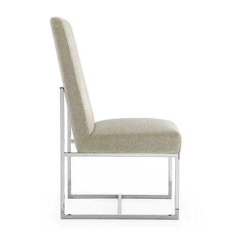 Element Velvet Dining Chair in Champagne (set of 2) by Manhattan Comfort at Eve Furniture