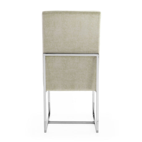 Element Velvet Dining Chair in Champagne (set of 2) by Manhattan Comfort at Eve Furniture