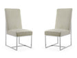 Element Velvet Dining Chair in Champagne (set of 2) by Manhattan Comfort at Eve Furniture