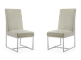 Element Velvet Dining Chair in Champagne (set of 2) by Manhattan Comfort at Eve Furniture