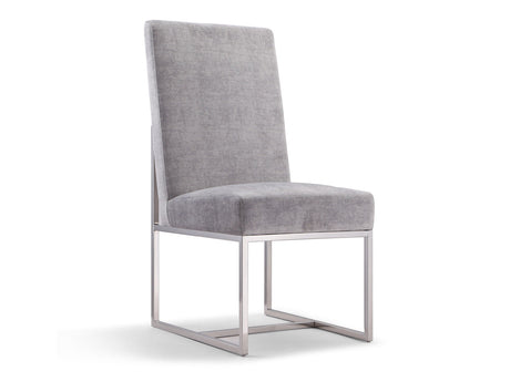 Element Velvet Dining Chair in Grey by Manhattan Comfort at Eve Furniture