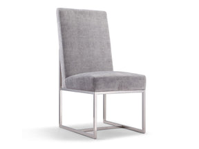 Element Velvet Dining Chair in Grey by Manhattan Comfort at Eve Furniture