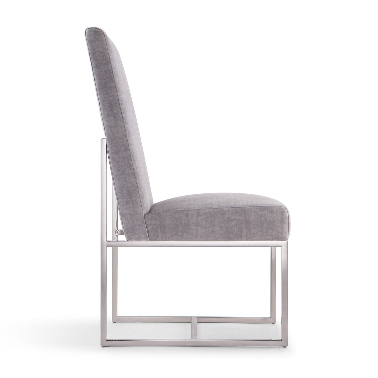 Element Velvet Dining Chair in Grey (set of 2) by Manhattan Comfort at Eve Furniture