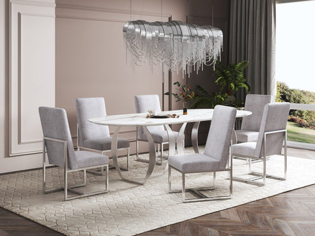 Element Velvet Dining Chair in Grey (set of 2) by Manhattan Comfort at Eve Furniture