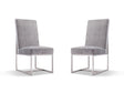 Element Velvet Dining Chair in Grey (set of 2) by Manhattan Comfort at Eve Furniture