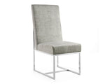 Element Velvet Dining Chair in Steel by Manhattan Comfort at Eve Furniture