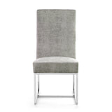 Element Velvet Dining Chair in Steel (set of 2) by Manhattan Comfort at Eve Furniture