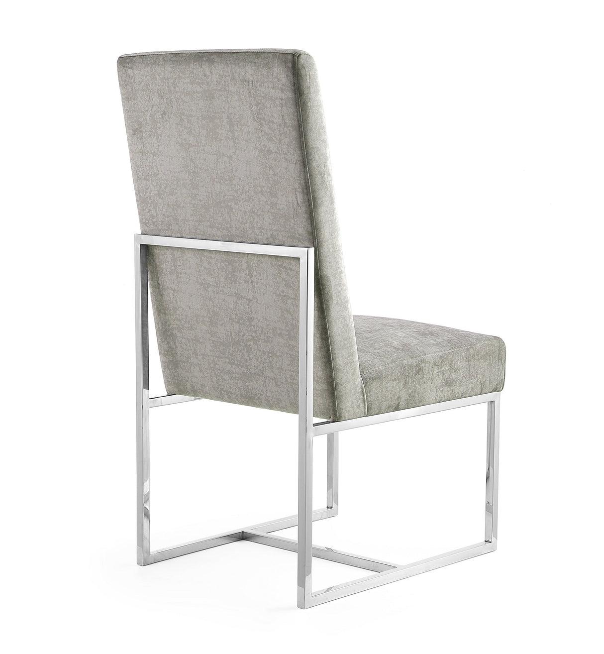 Element Velvet Dining Chair in Steel (set of 2) by Manhattan Comfort at Eve Furniture