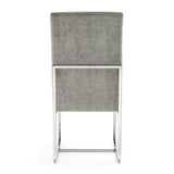 Element Velvet Dining Chair in Steel (set of 2) by Manhattan Comfort at Eve Furniture