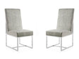 Element Velvet Dining Chair in Steel (set of 2) by Manhattan Comfort at Eve Furniture