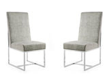 Element Velvet Dining Chair in Steel (set of 2) by Manhattan Comfort at Eve Furniture