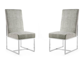 Element Velvet Dining Chair in Steel (set of 2) by Manhattan Comfort at Eve Furniture