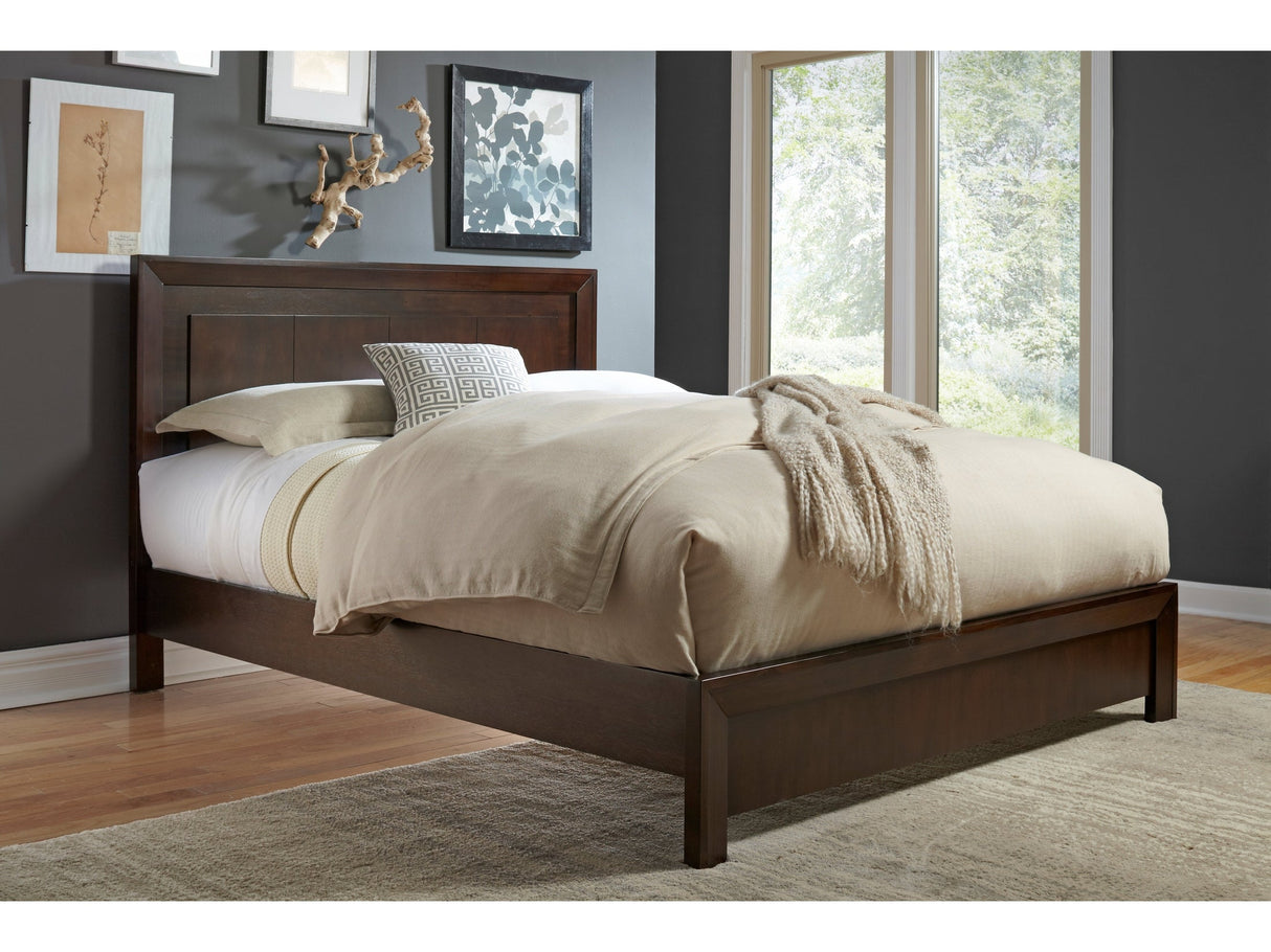 Element Wood Queen Platform Bed in Chocolate Brown by Modus Furniture at Eve Furniture