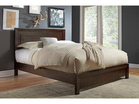 Element Wood Queen Platform Bed in Chocolate Brown by Modus Furniture at Eve Furniture