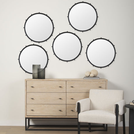 Elena I Small Black Wall Mirror by Mercana at Eve Furniture