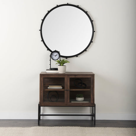 Elena III Large Black Wall Mirror by Mercana at Eve Furniture