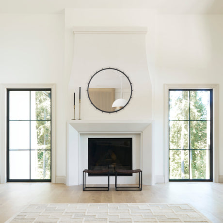 Elena III Large Black Wall Mirror by Mercana at Eve Furniture