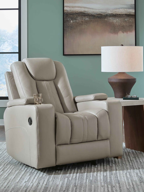 Elevate Edges Coin Glider Recliner by Ashley at Eve Furniture