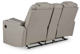 Elevate Edges Coin Glider Reclining Loveseat with Console by Ashley at Eve Furniture