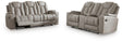 Elevate Edges Coin Reclining Sofa and Loveseat with Console by Ashley at Eve Furniture