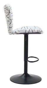 Elevate White Barstool (Set of 2) by Zuomod at Eve Furniture