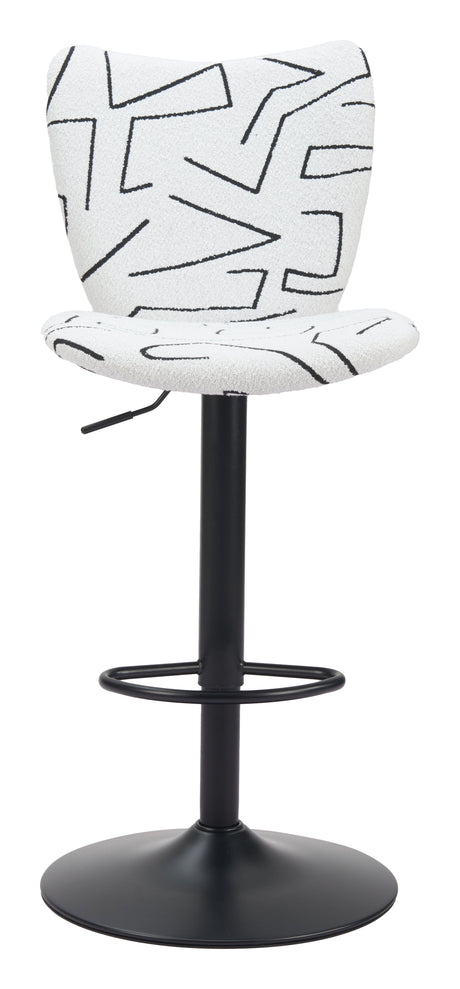 Elevate White Barstool (Set of 2) by Zuomod at Eve Furniture