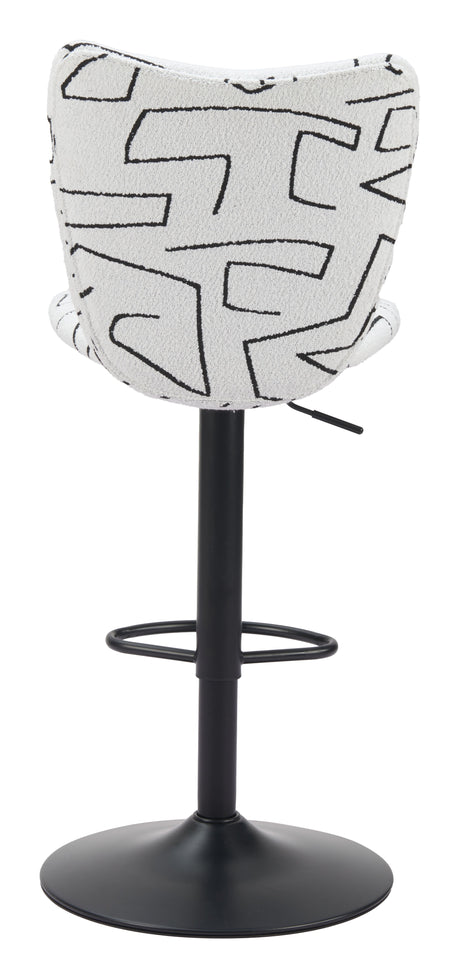 Elevate White Barstool (Set of 2) by Zuomod at Eve Furniture