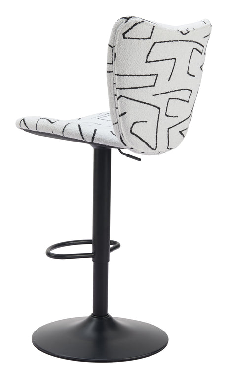 Elevate White Barstool (Set of 2) by Zuomod at Eve Furniture