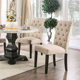 Elfredo White/Antique Black Round 5-Piece Dining Table Set by Furniture of America at Eve Furniture