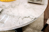 Elfredo White/Antique Black Round Table Only by Furniture of America at Eve Furniture