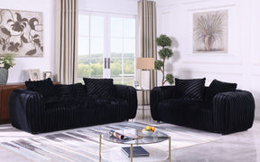 Eli Black Sofa Loveseat by New Era Innovations at Eve Furniture