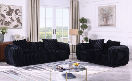 Eli Black Sofa Loveseat by New Era Innovations at Eve Furniture