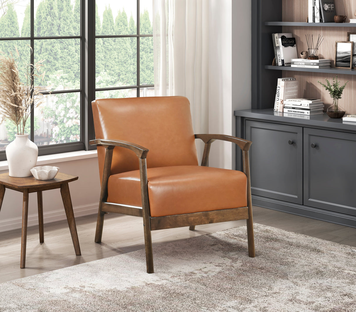 Eli Brown Accent Chair by Homelegance at Eve Furniture