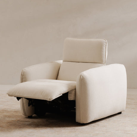 Eli Warm White Power Recliner Chair by MOES at Eve Furniture
