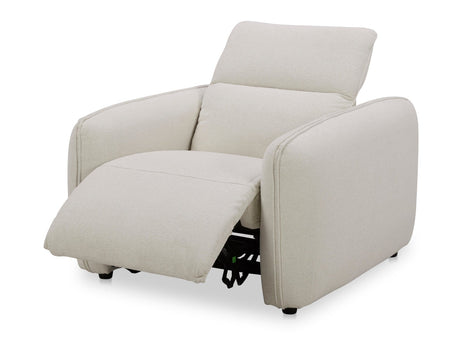 Eli Warm White Power Recliner Chair by MOES at Eve Furniture