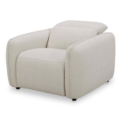 Eli Warm White Power Recliner Chair by MOES at Eve Furniture