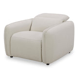 Eli Warm White Power Recliner Chair by Moe's Home at Eve Furniture