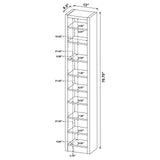 Eliam Cappuccino Rectangular Bookcase with 2 Fixed Shelves by Coaster at Eve Furniture