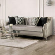 Elicia Silver/Black Sofa by Furniture of America at Eve Furniture