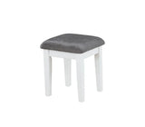 Elijah Whiteand Dark Gray Vanity Set with LED Lights by Coaster at Eve Furniture