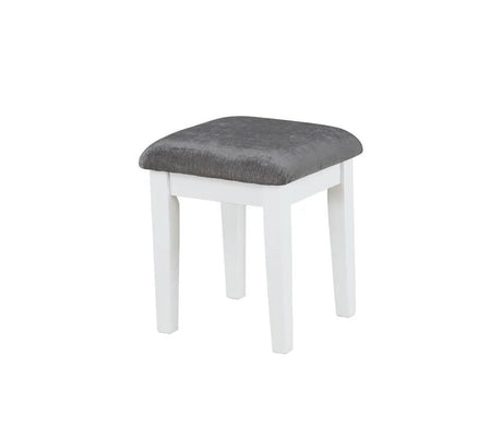 Elijah Whiteand Dark Gray Vanity Set with LED Lights by Coaster at Eve Furniture